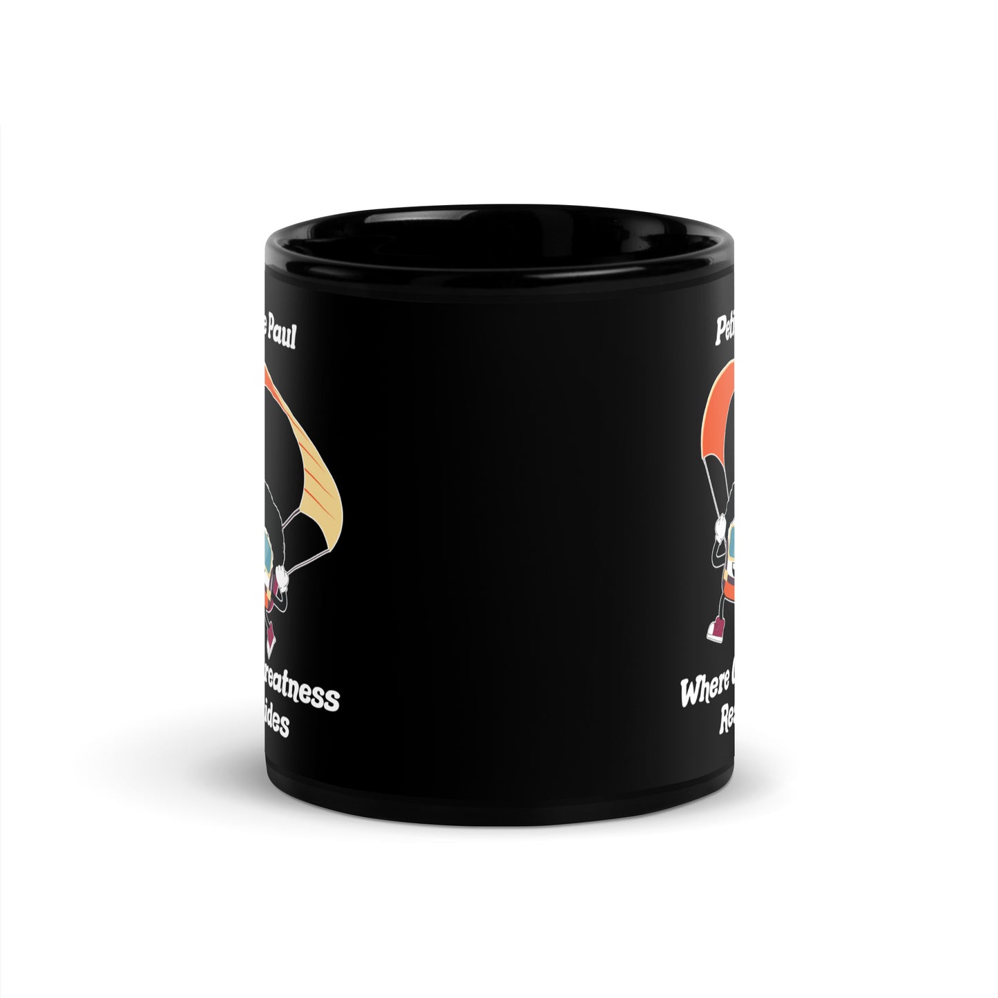 Where Greatness Resides Black Glossy Mug