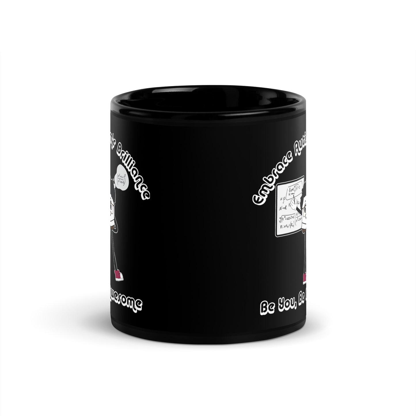 Embrace Autism's Brilliance Black Glossy Mug