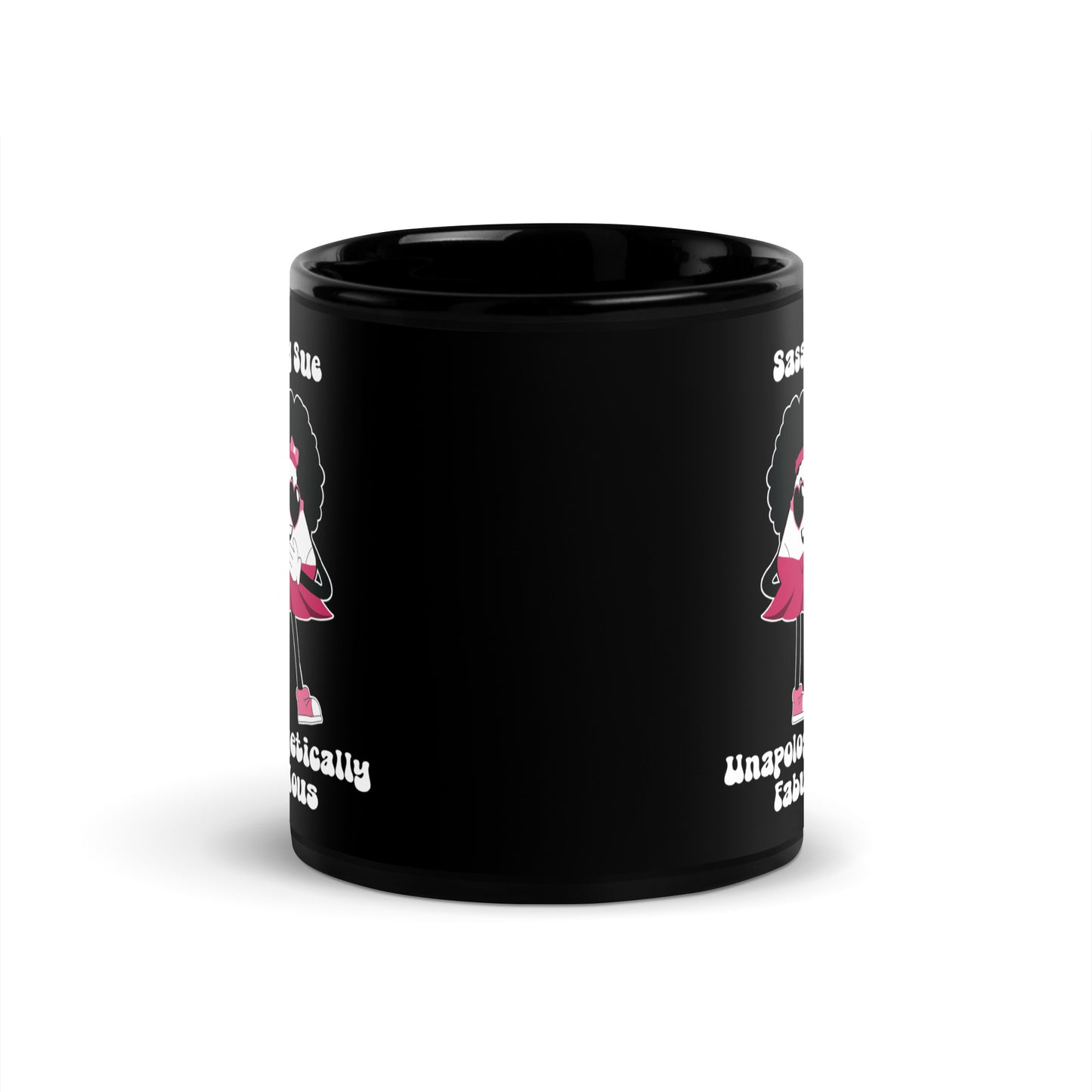 Unapologetically Fabulous Black Glossy Mug