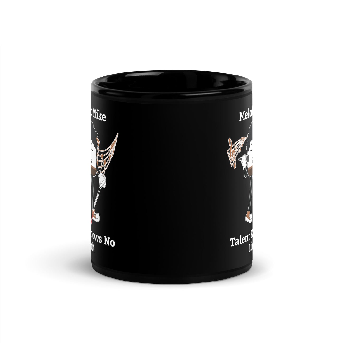 Talent Knows No Limit Black Glossy Mug