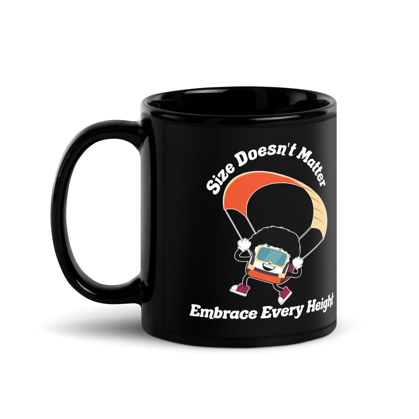 Size Doesn't Matter Black Glossy Mug