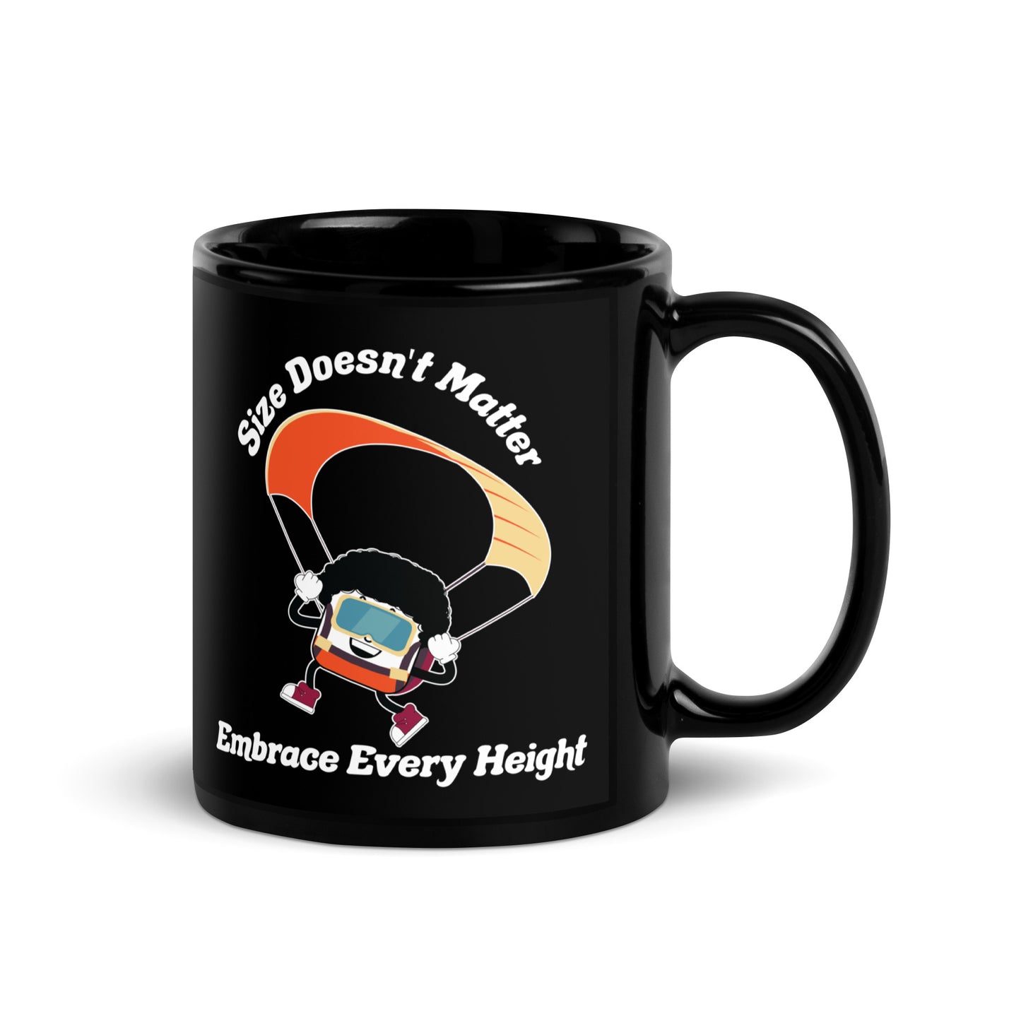 Size Doesn't Matter Black Glossy Mug