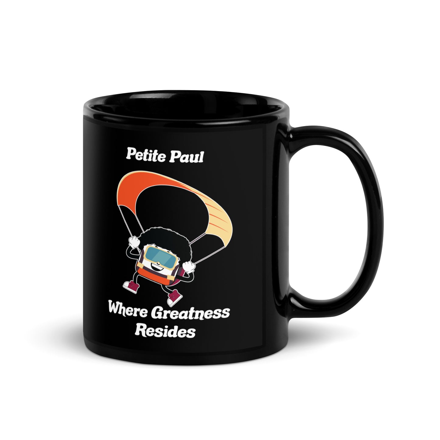 Where Greatness Resides Black Glossy Mug