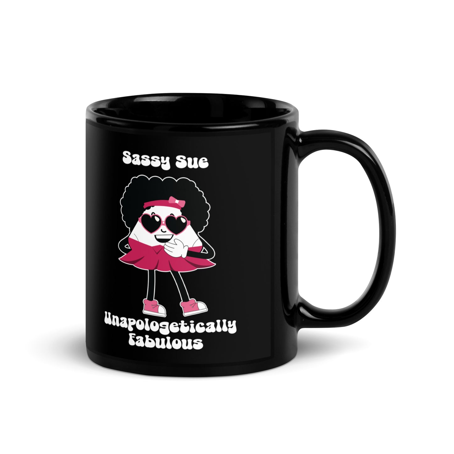 Unapologetically Fabulous Black Glossy Mug