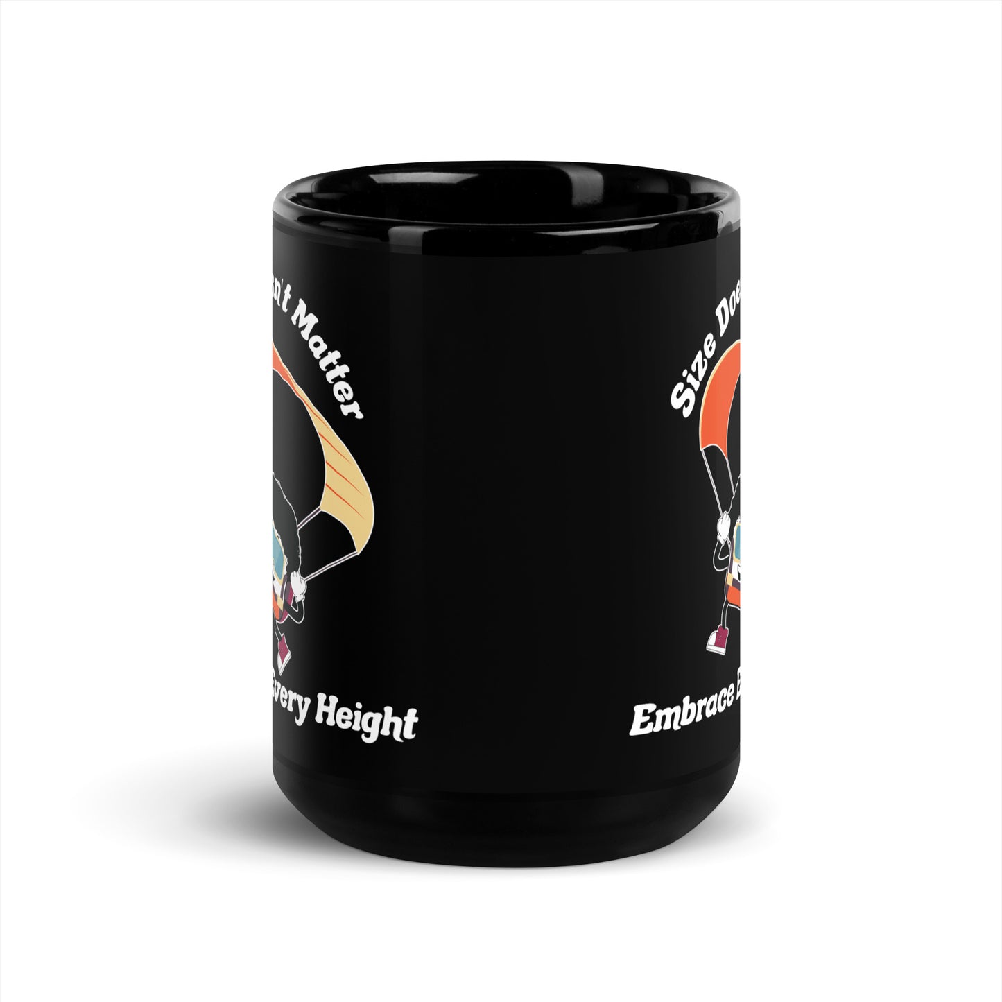 Size Doesn't Matter Black Glossy Mug