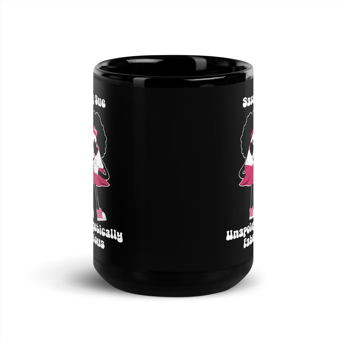 Unapologetically Fabulous Black Glossy Mug