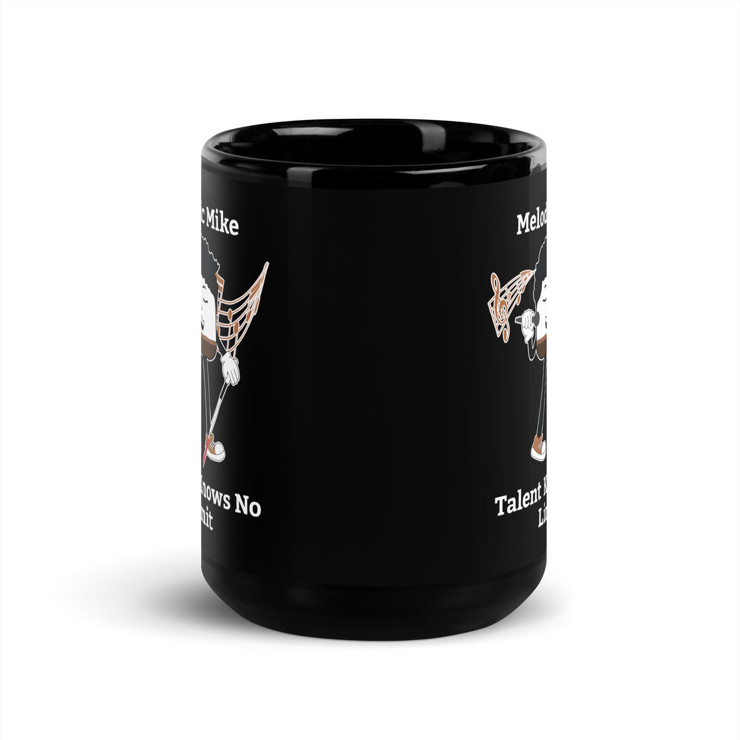 Talent Knows No Limit Black Glossy Mug