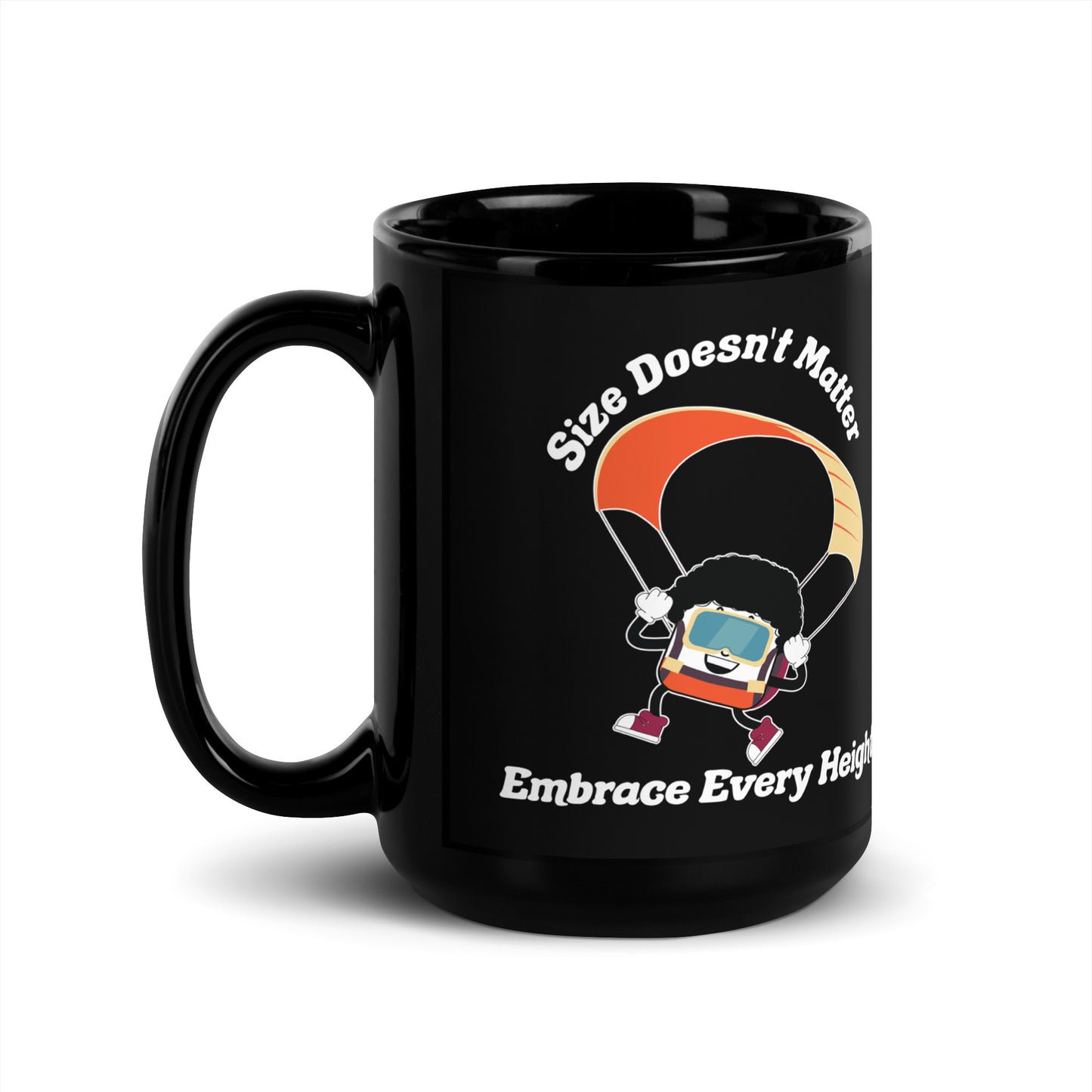 Size Doesn't Matter Black Glossy Mug