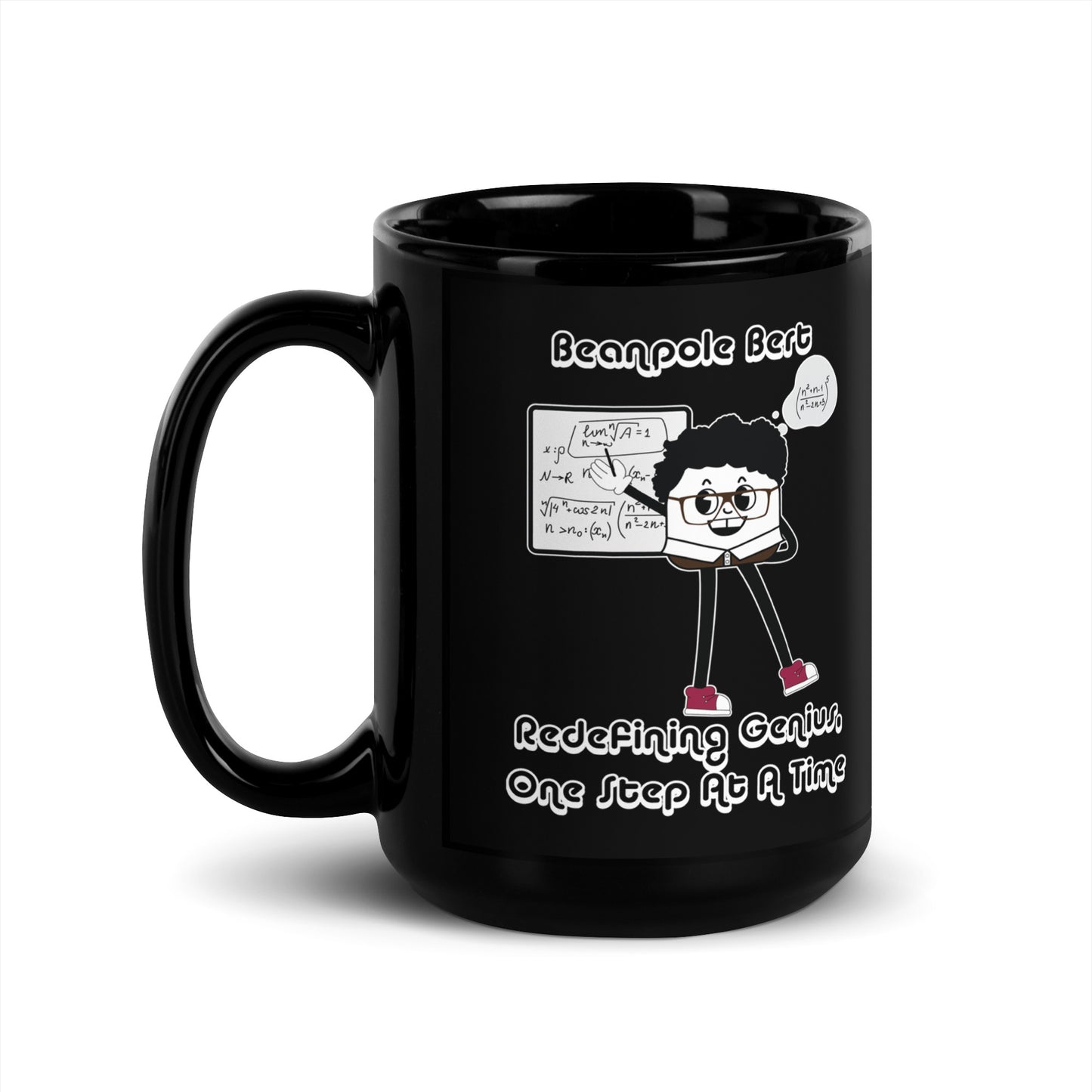Redefining Genius Black Glossy Mug