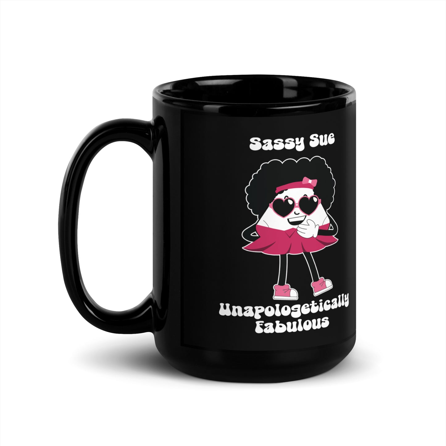 Unapologetically Fabulous Black Glossy Mug
