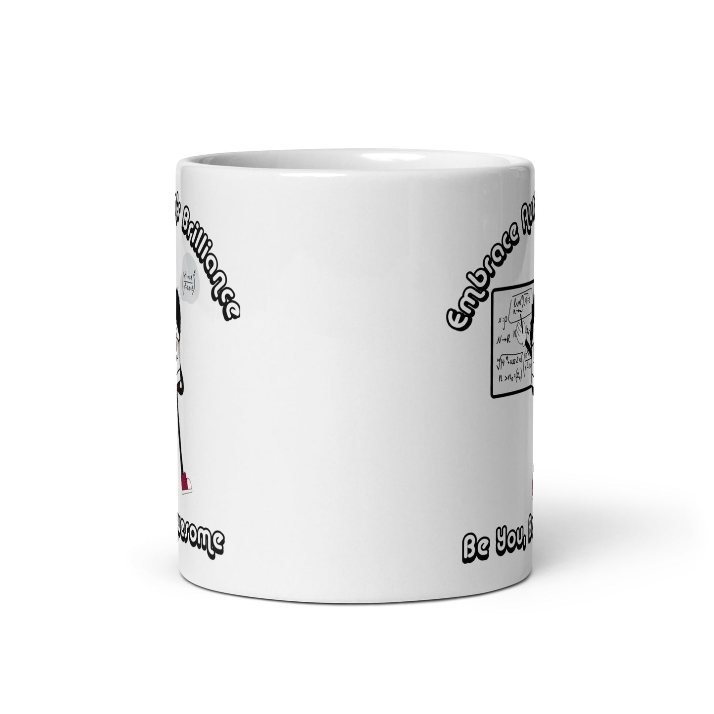 Embrace Autism's Brilliance White Glossy Mug