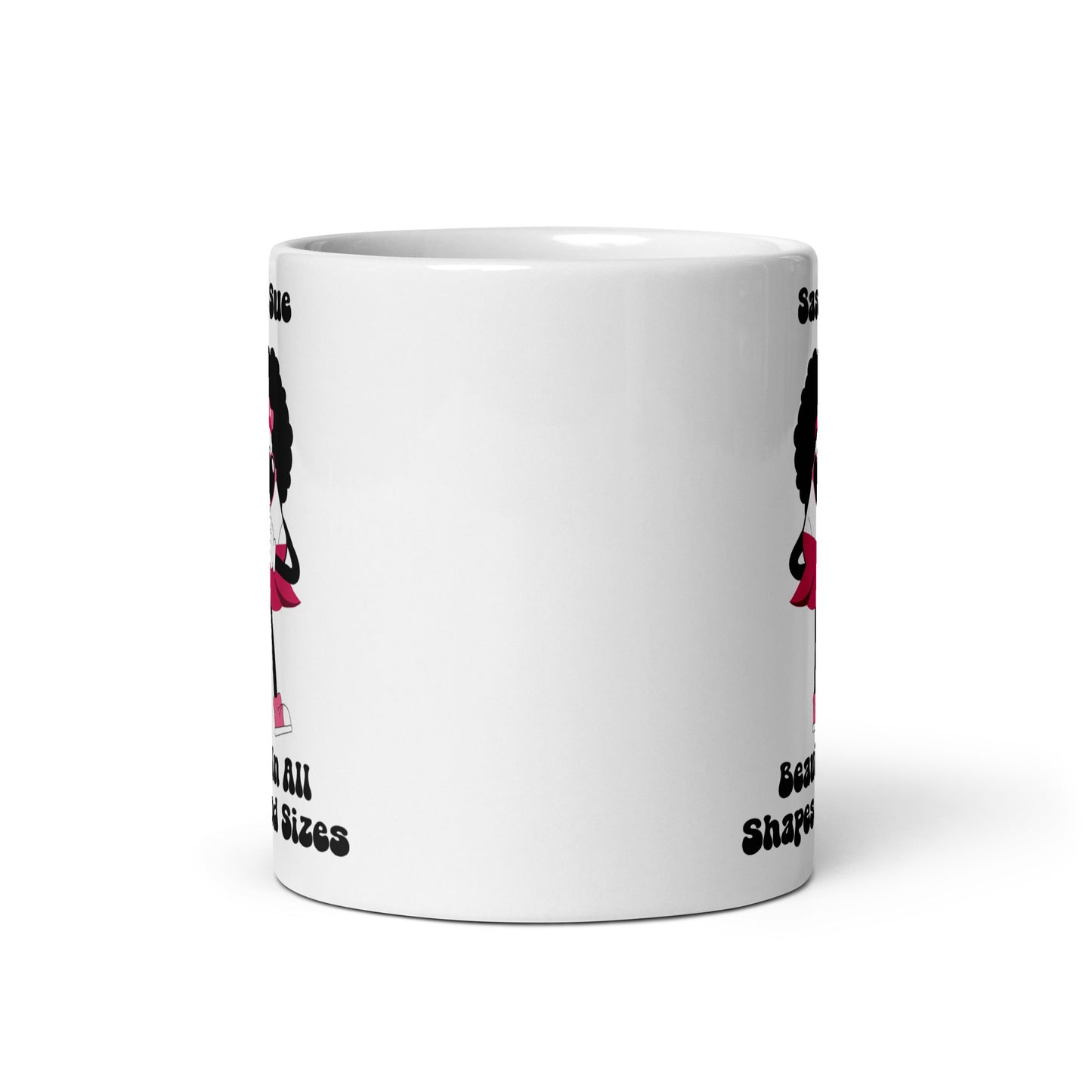 Beauty in All Shapes And Sizes White Glossy Mug
