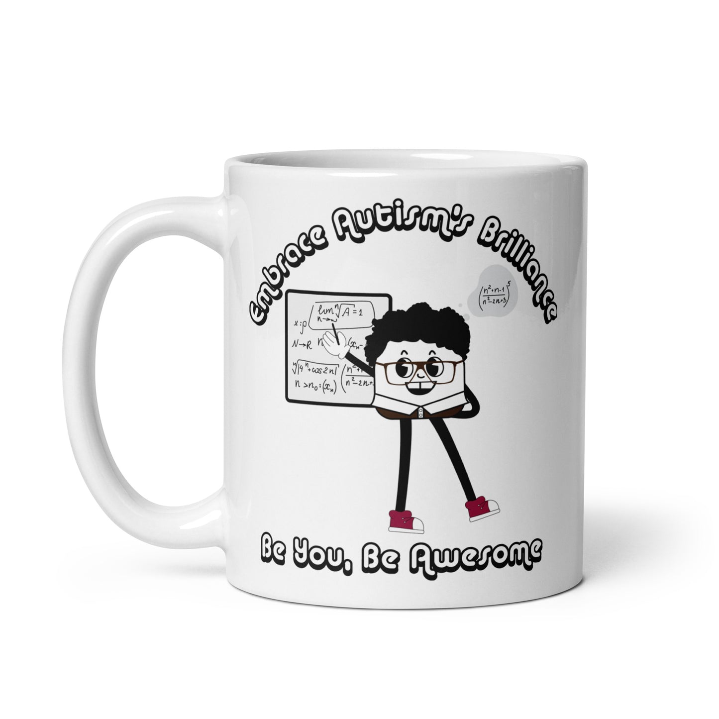 Embrace Autism's Brilliance White Glossy Mug