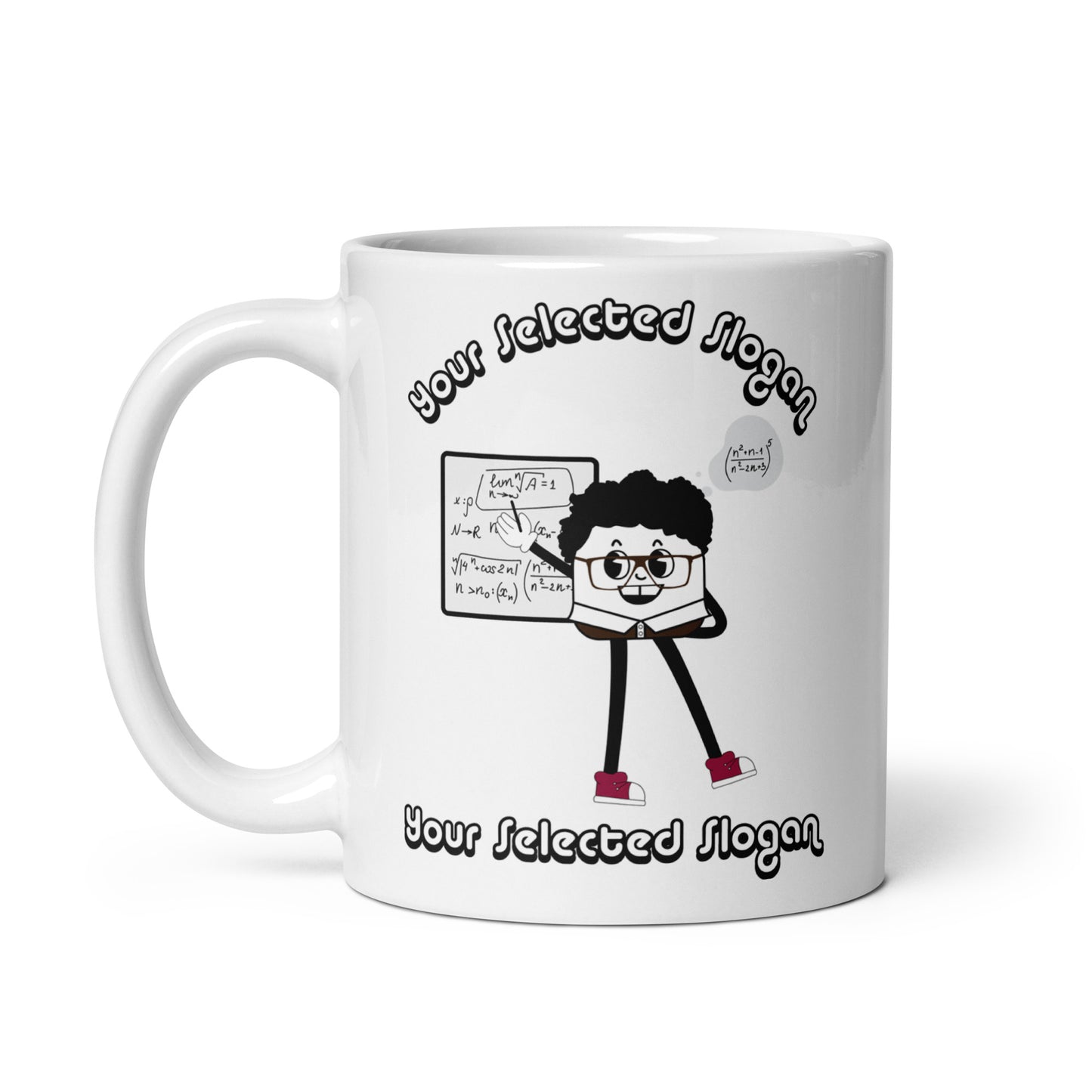 Personalised Beanpole Bert White Glossy Mug