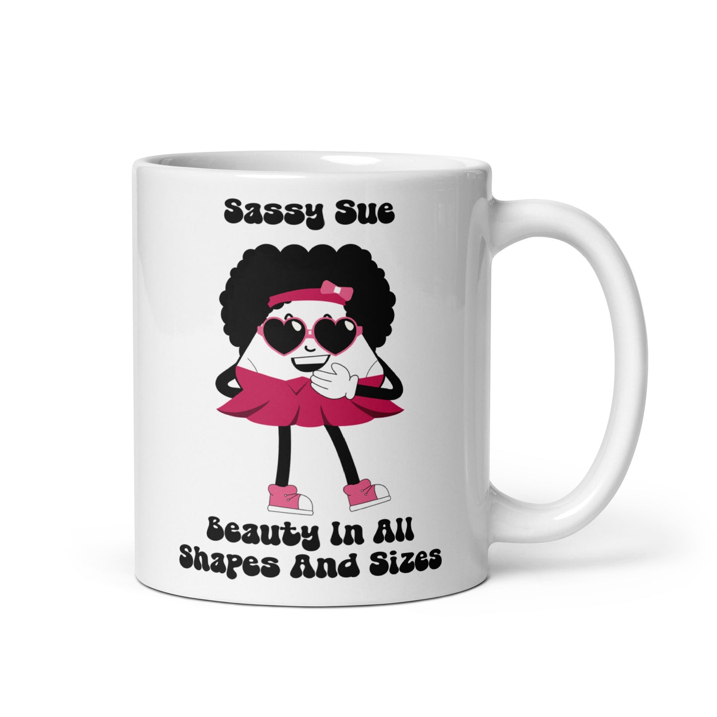 Beauty in All Shapes And Sizes White Glossy Mug