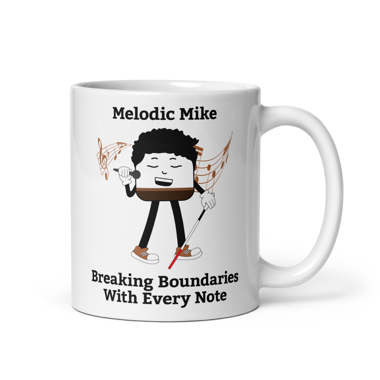 Breaking Boundaries With Every Note White Glossy Mug
