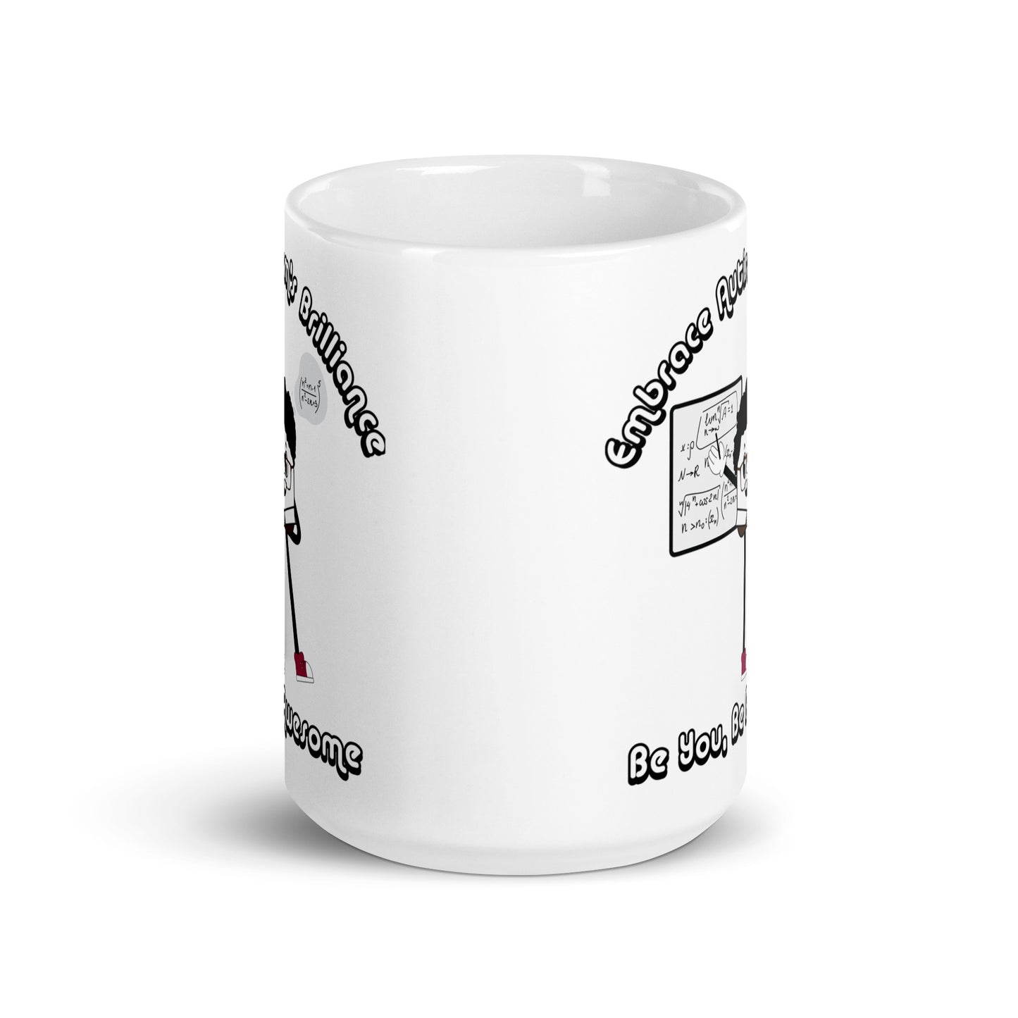 Embrace Autism's Brilliance White Glossy Mug