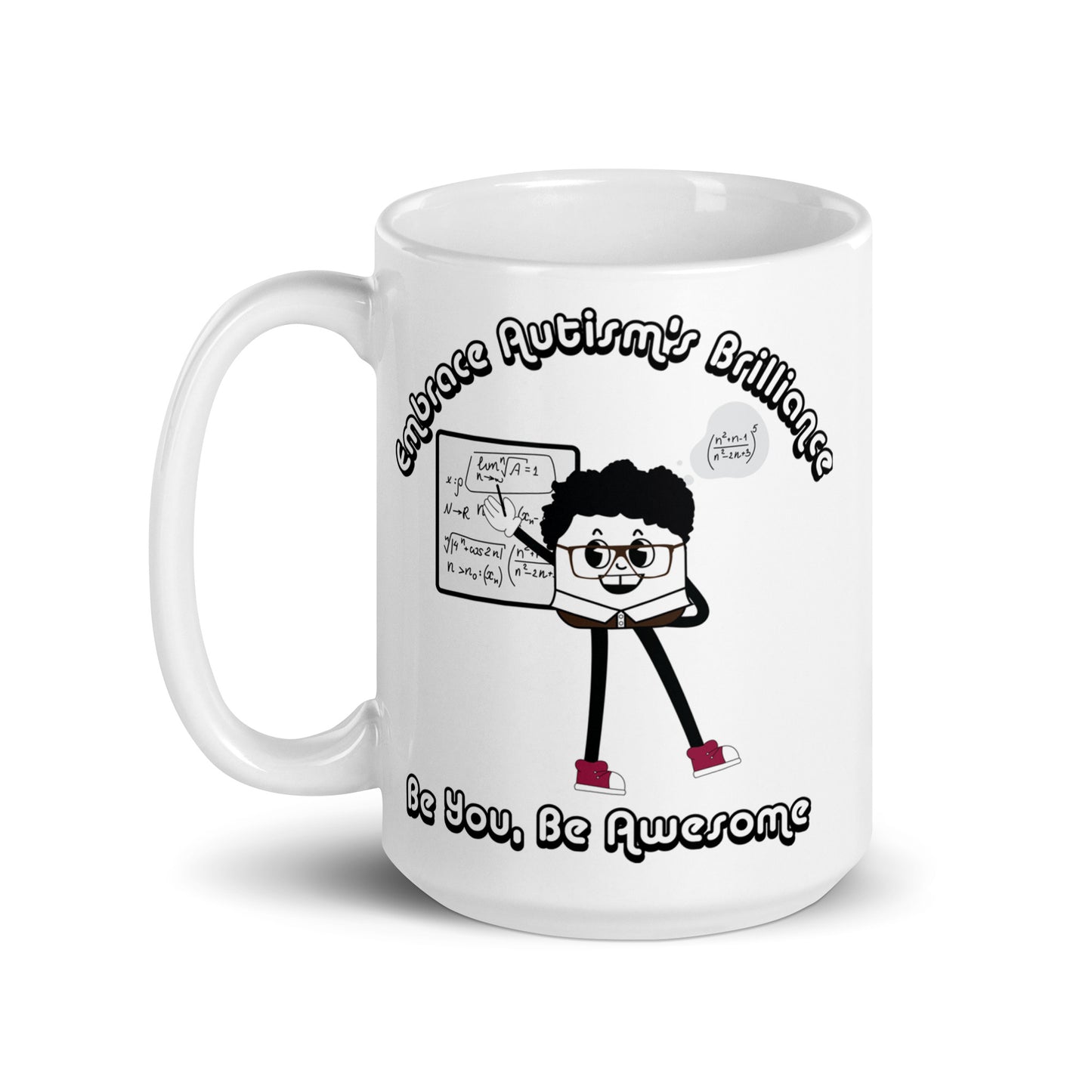 Embrace Autism's Brilliance White Glossy Mug