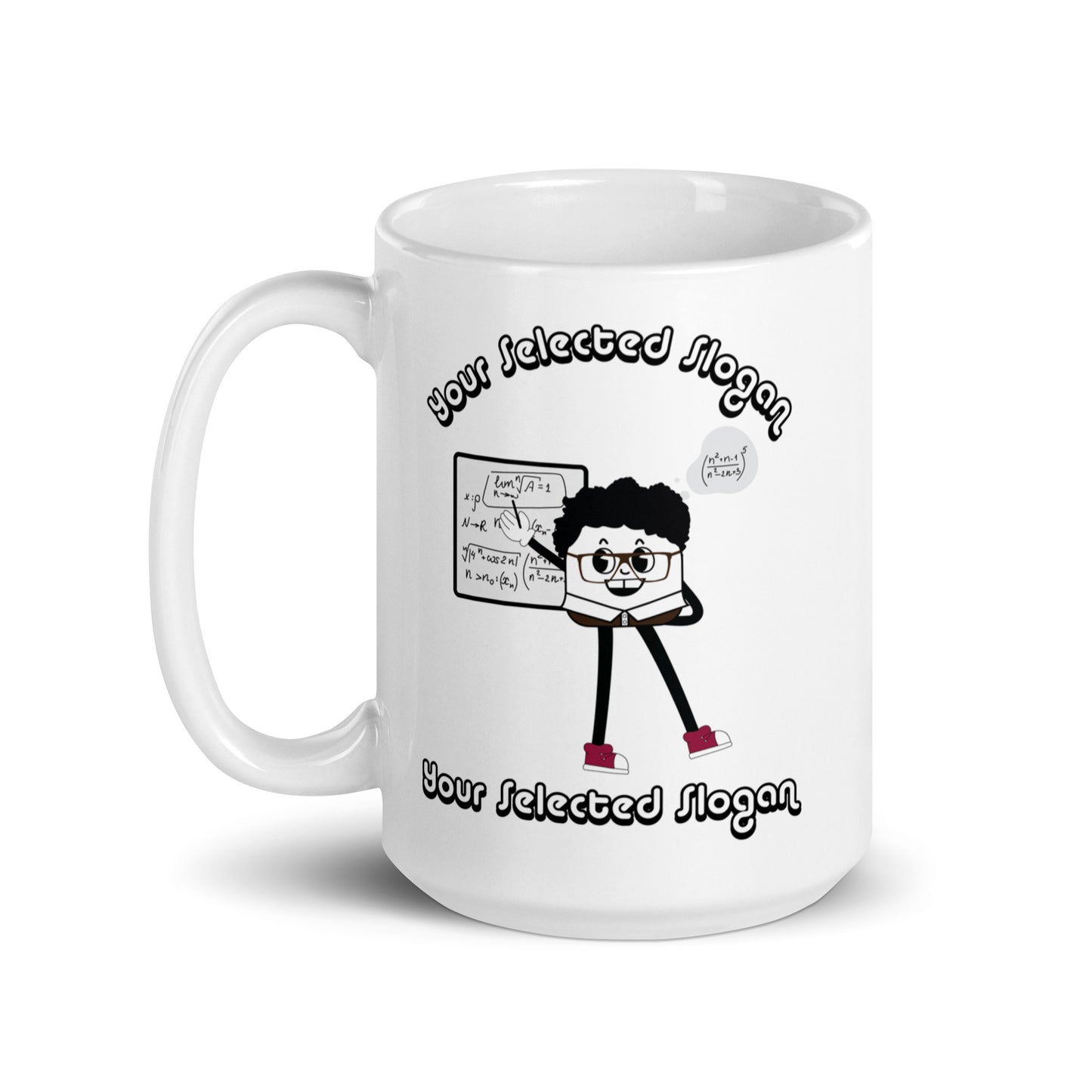 Personalised Beanpole Bert White Glossy Mug