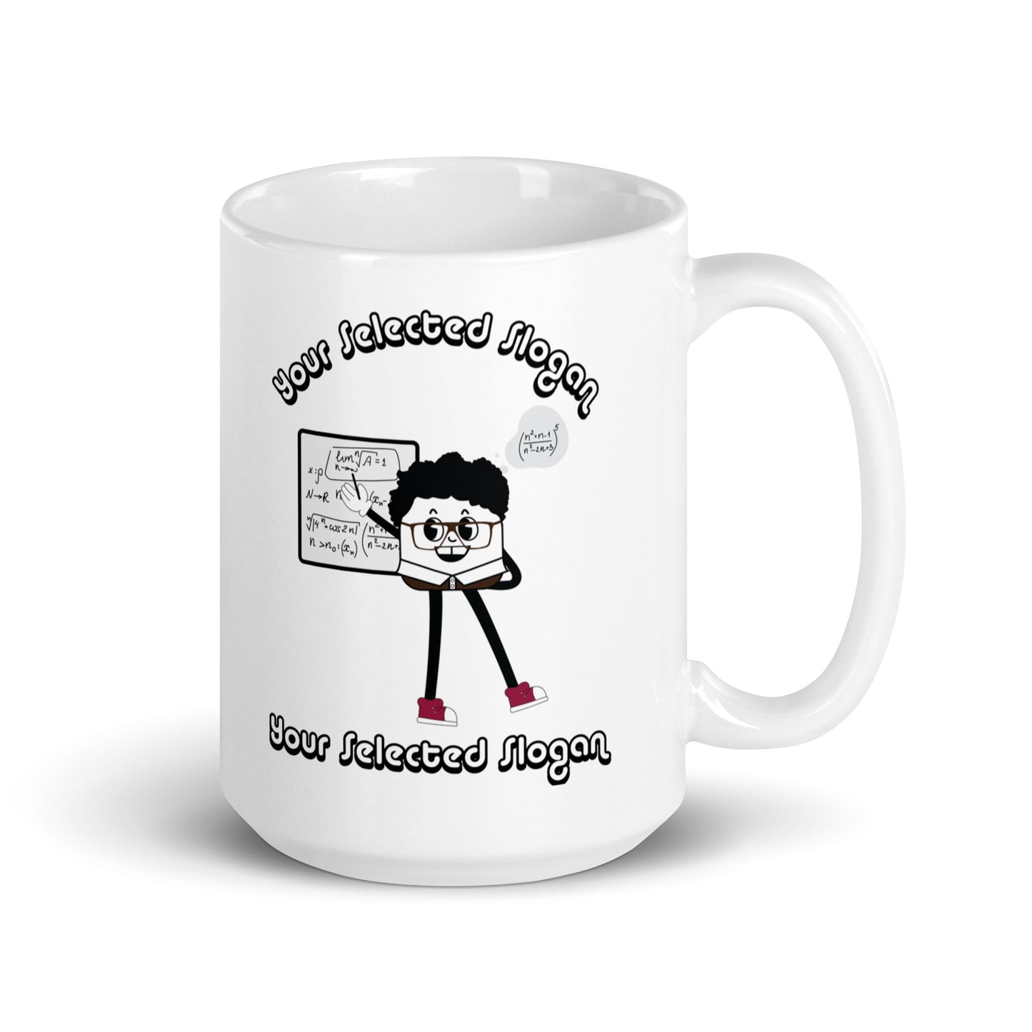 Personalised Beanpole Bert White Glossy Mug