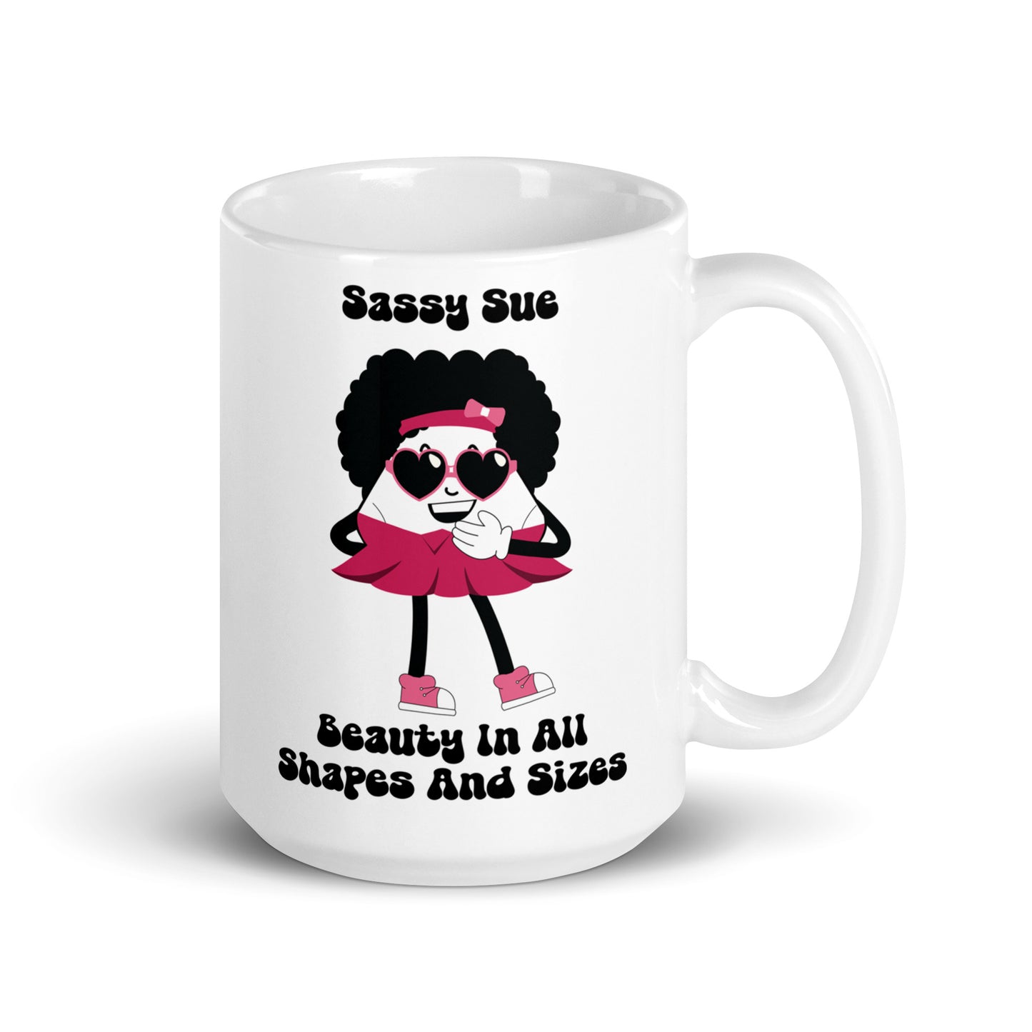 Beauty in All Shapes And Sizes White Glossy Mug