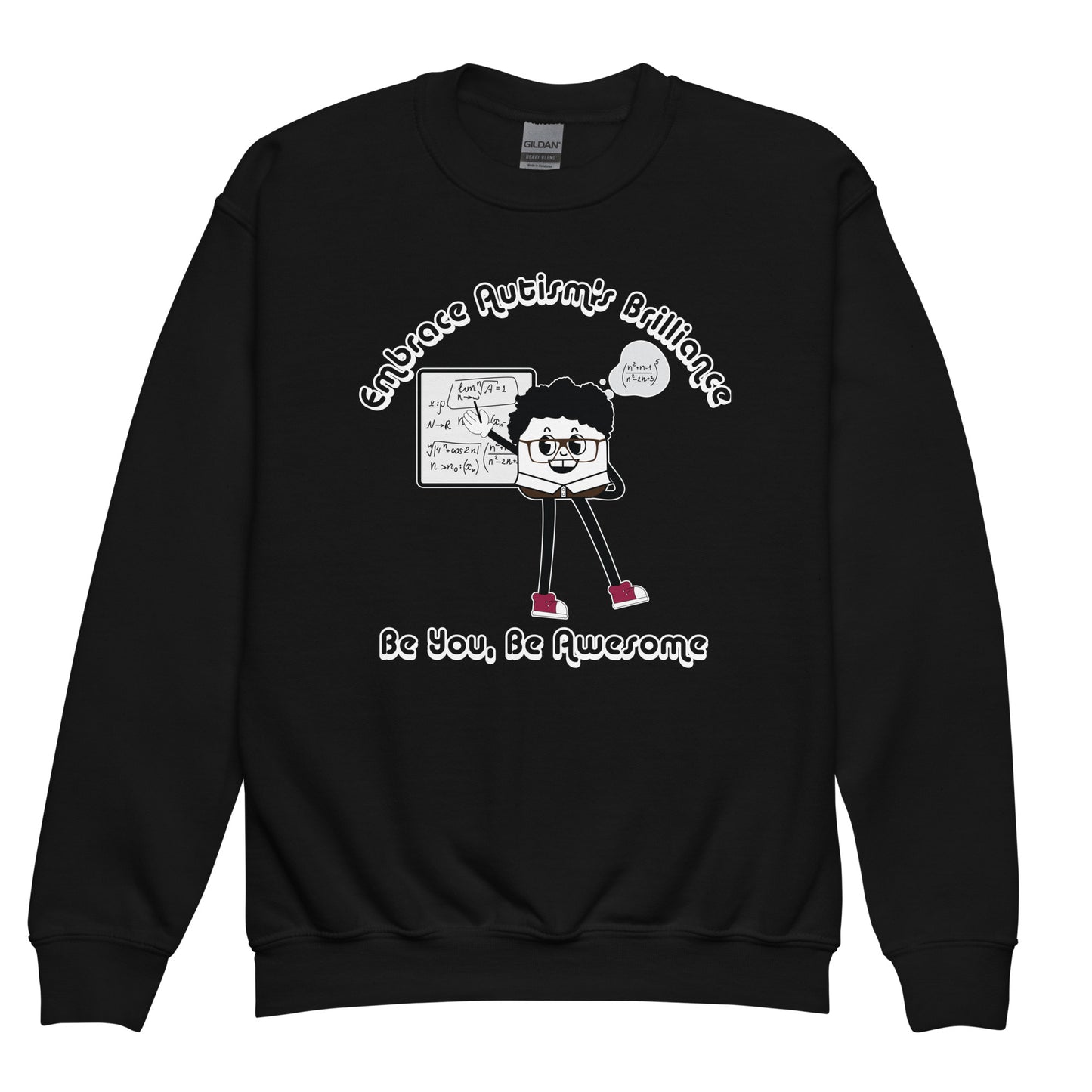 Embrace Autism's Brilliance Youth Crew Neck Sweatshirt