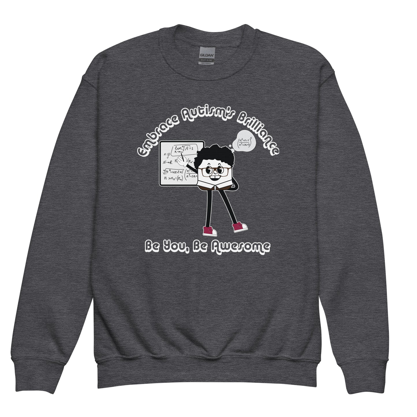 Embrace Autism's Brilliance Youth Crew Neck Sweatshirt