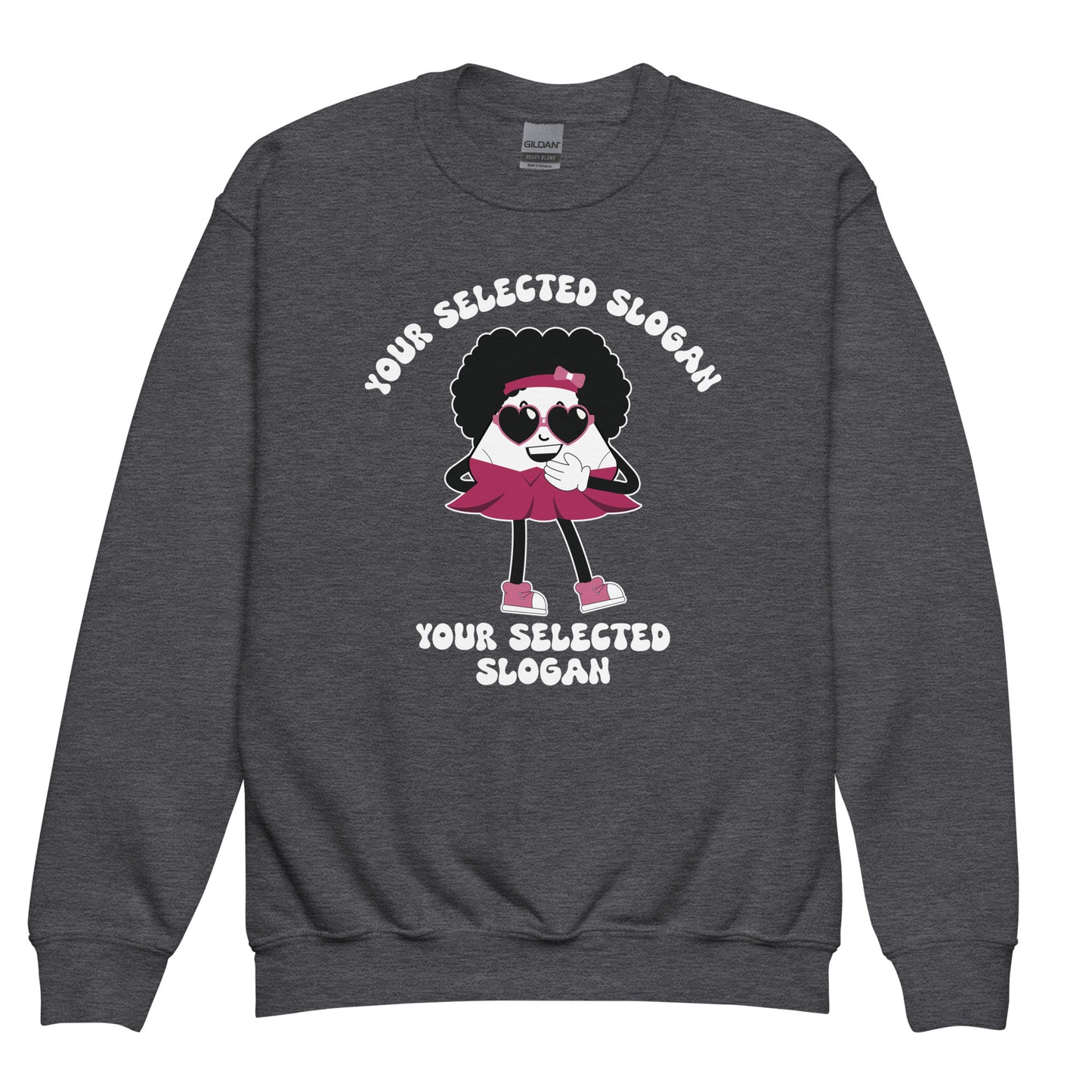 Personalised Sassy Sue Youth Crew Neck Sweatshirt