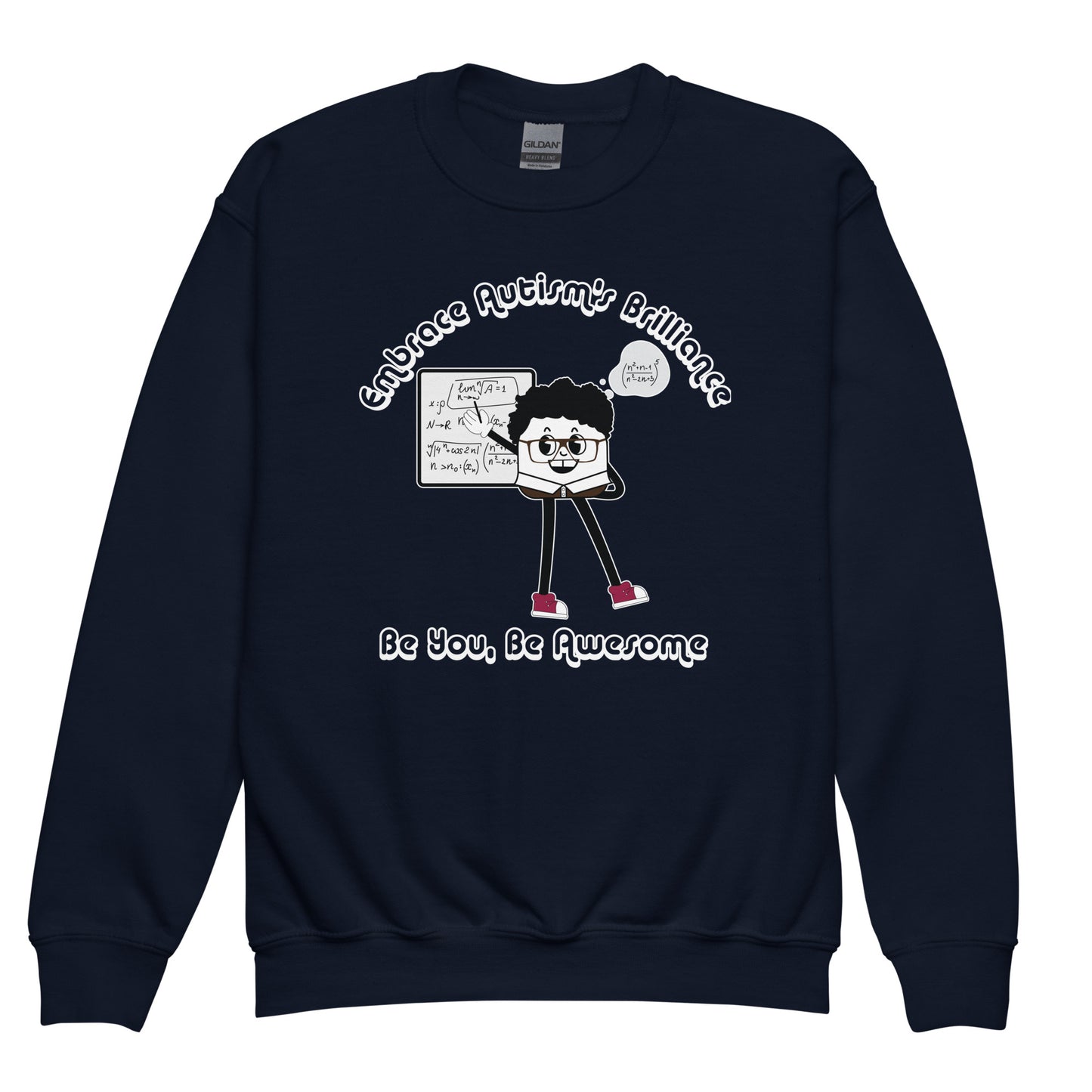 Embrace Autism's Brilliance Youth Crew Neck Sweatshirt