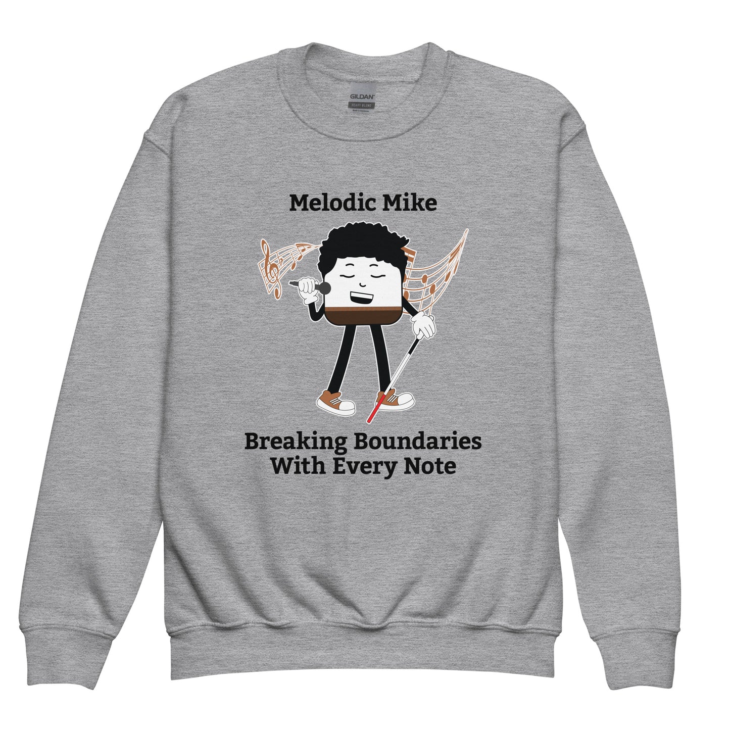 Breaking Boundaries With Every Note Youth Crew Neck Sweatshirt