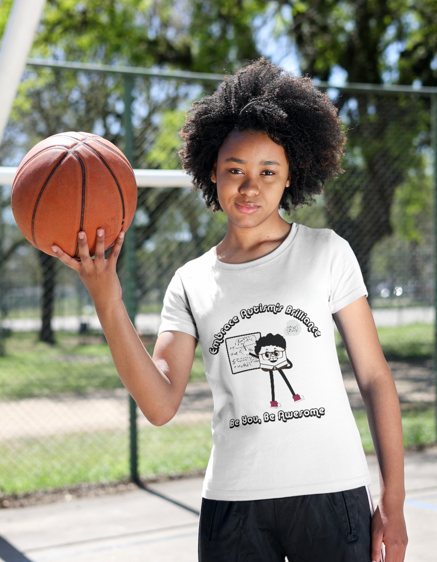 A Kid wearing T-shirt with Beanpole Bert Embrace Your Uniqueness character
