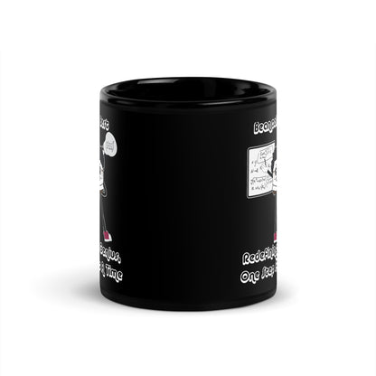 Redefining Genius Black Glossy Mug