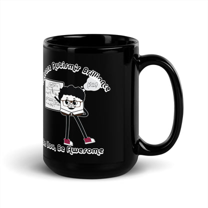 Embrace Autism's Brilliance Black Glossy Mug