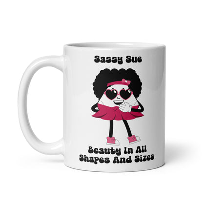 Beauty in All Shapes And Sizes White Glossy Mug