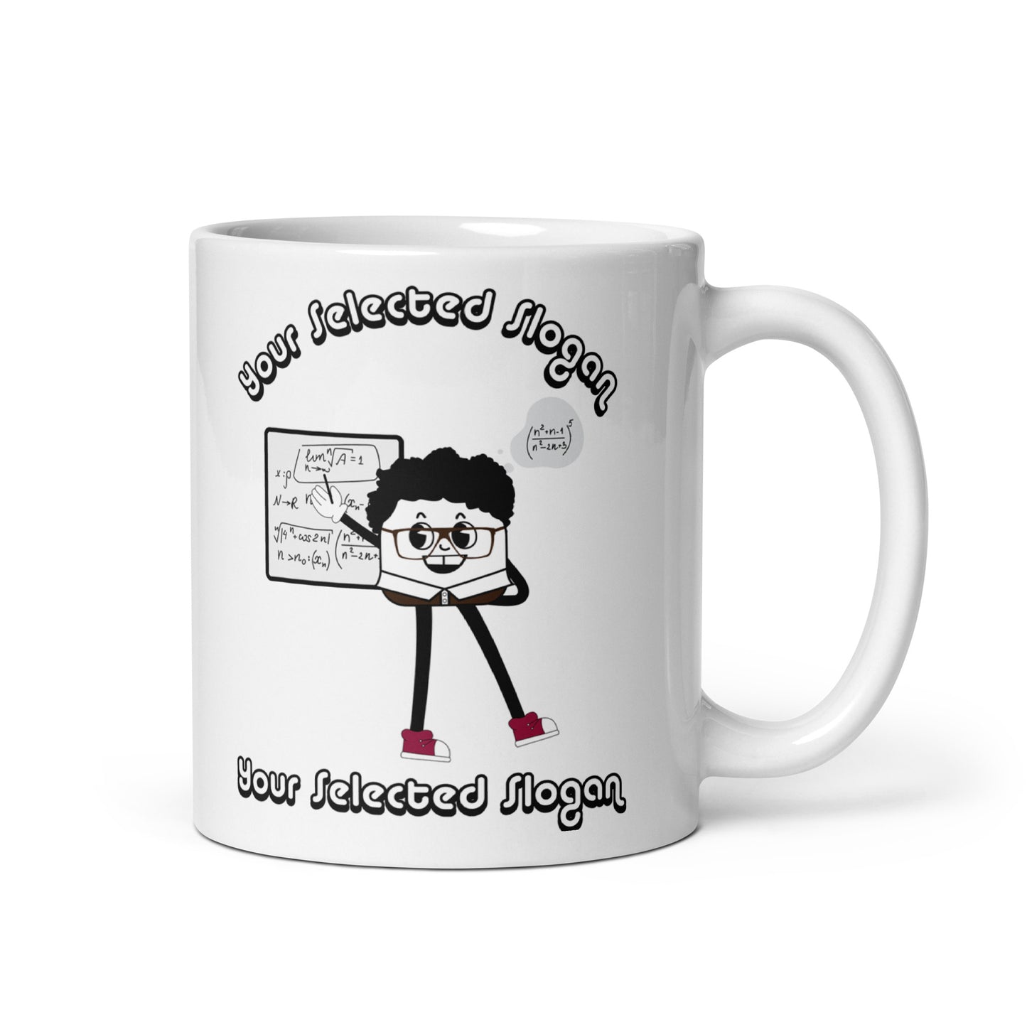 Personalised Beanpole Bert White Glossy Mug