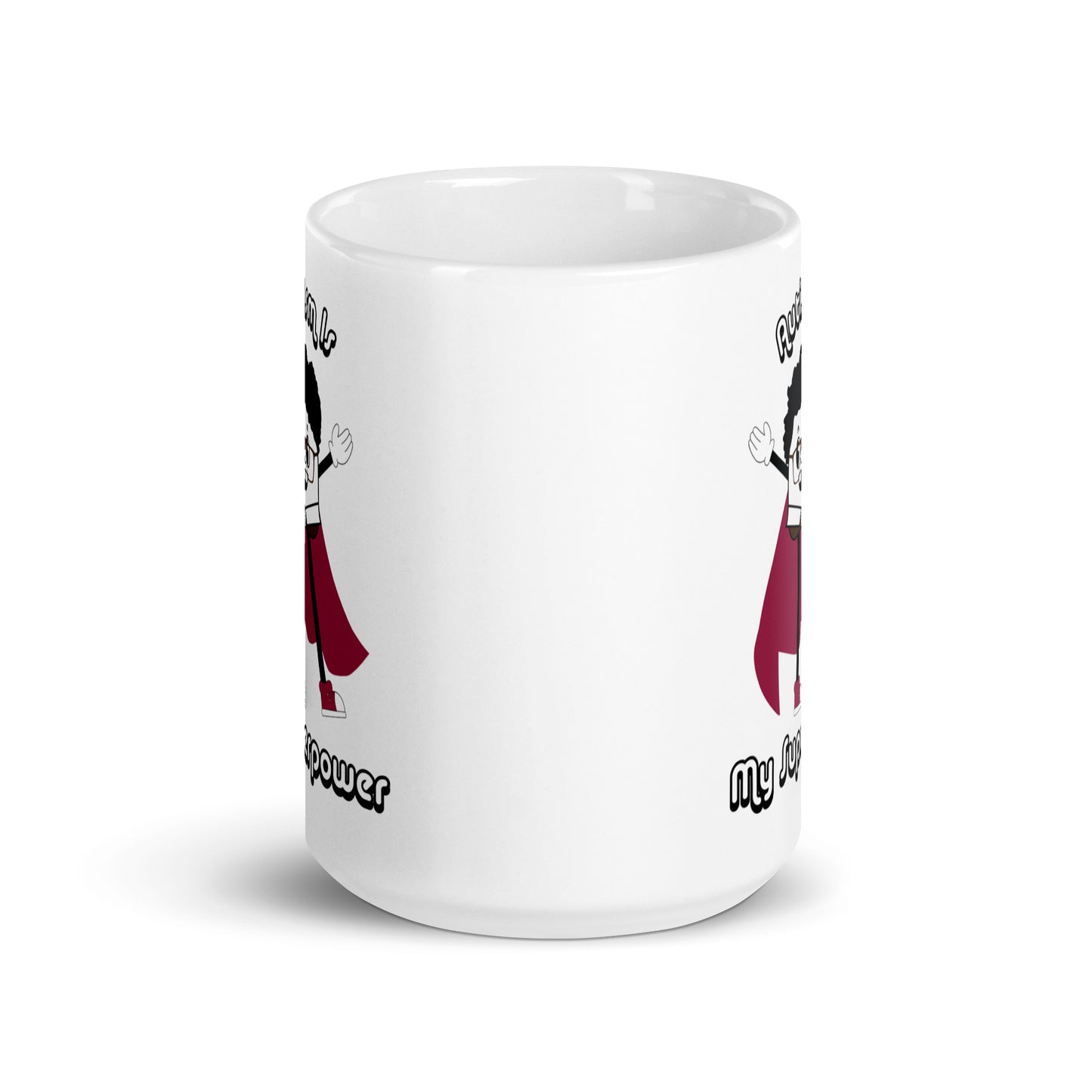 Autism Is My Superpower White Glossy Mug